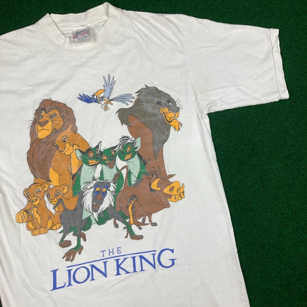 Vintage The Lion King Shirt Mens‎ L White Disney Movie Promo Single Stitch 90s